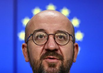 Predseda Európskej rady Charles Michel (Foto: SITA/AP Photo/Olivier Mattys, Pool)