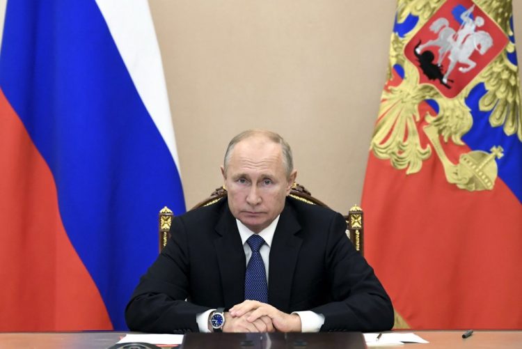 Vladimir Putin. (Foto: SITA/AP/Alexei Nikolsky, Sputnik, Kremlin)