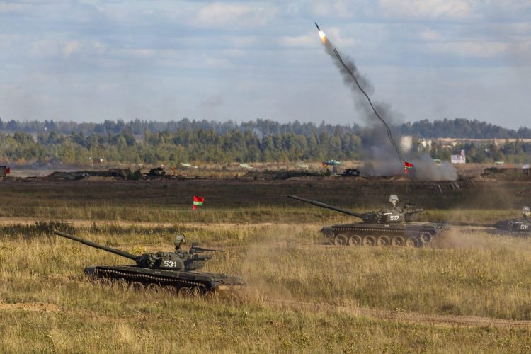 Vojenské cvičenie Západ-2021 (Foto: SITA/AP/Vadim Savitskiy/Russian Defense Ministry Press Service)