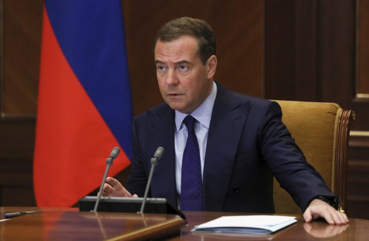 Dmitrij Medvedev (Foto: SITA/AP/Yulia Zyryanova, Sputnik, Kremlin Pool Photo)