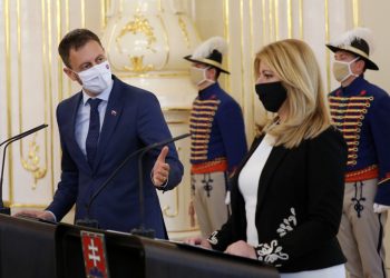 Eduard Heger a Zuzana Čaputová  (Foto: SITA/Kancelária prezidentky)
