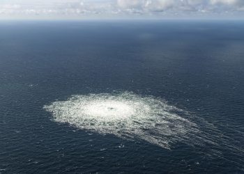 Pri pobreží dánskeho ostrova Bornholm pozorovať sériu nezvyčajných únikov na dvoch plynovodoch vedúcich z Ruska pod Baltským morom do Nemecka (Foto: SITA/AP/Dánske velenie obrany prostredníctvom)