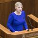 Prezidentka SR Zuzana Čaputová počas vystúpenia v pléne Národnej rady SR so Správou o stave republiky. Bratislava, 29. november 2022 (Foto: SITA/Ľudovít Vaniher )