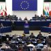 Prezidentka SR Zuzana Čaputová počas prejavu v Európskom parlamente v stredu 19. októbra 2022 v Štrasburgu (Foto: SITA/AP)