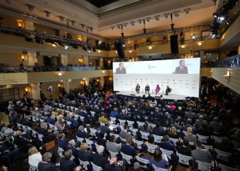 Panelová diskusia na Mníchovskej bezpečnostnej konferencii v Mníchove v sobotu 18. februára 2023 (Foto: SITA/AP Photo/Petr David Josek)
