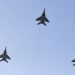 Prelet stíhačiek MIG-29 OS SR počas osláv Dňa Ozbrojených síl (OS) SR v Brezovej pod Bradlom. Brezová pod Bradlom, 22. september 2020 (Foto: SITA/Martin Medňanský)