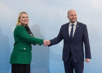 Sprava: Jaroslav Naď a Jana Černochová, Bratislava, 18. marec 2022 (Foto: SITA/Ľudovít Vaniher)