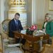 Zľava: Predseda Národnej rady SR Peter Pellegrini 
a prezidentka SR Zuzana Čaputová počas prijatia v Prezidentskom paláci v Bratislave. Bratislava 8. november 2023 (Foto: SITA/Milan Illík)