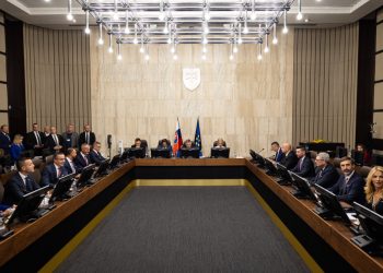 Atmosféra počas rokovania 1. schôdze vlády SR. Bratislava, 25. október 2023 (Foto: SITA/Jana Birošová)