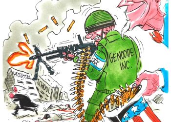 (Ilustrácia: Carlos Latuff/facebook.com/realcarloslatuff/Mintpressnews.com)