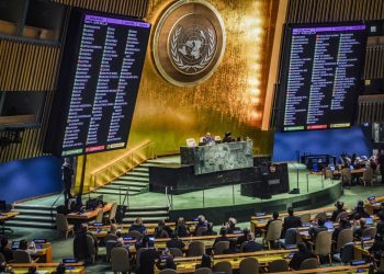 Ilustračný obrázok hlasovania vo Valnom zhromaždení OSN (Foto: SITA/AP Photo/Bebeto Matthews)